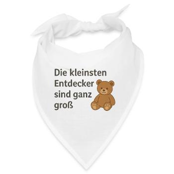 Kleine Entdecker, große Abenteuer - Bandana - Weiß - Vorne
