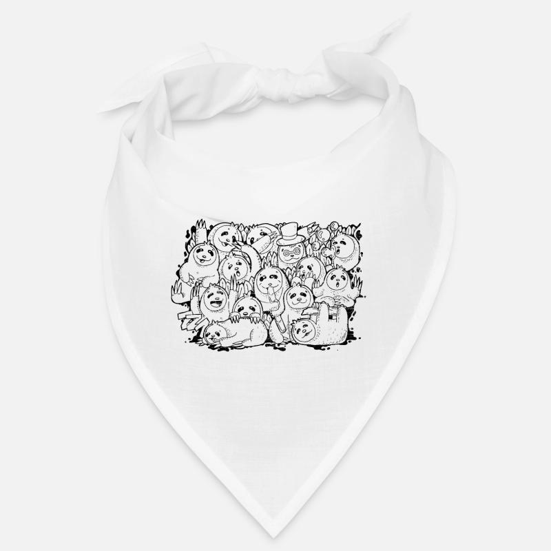 Sloth Family Bandana