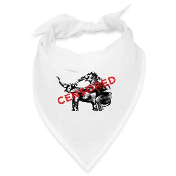 Elefanten bei der Liebe / zensiert - Bandana - Weiß - Vorne