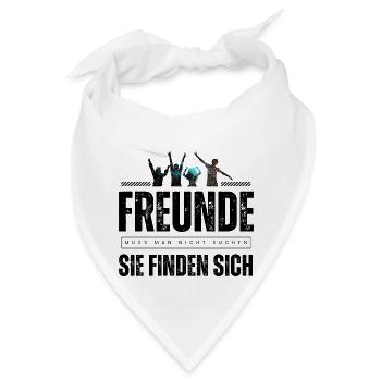 Beste Freunde FREUND Kumpel Kumpels - Bandana - Weiß - Vorne