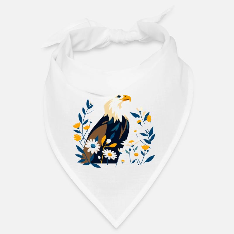 Eagle with flowers Bandana