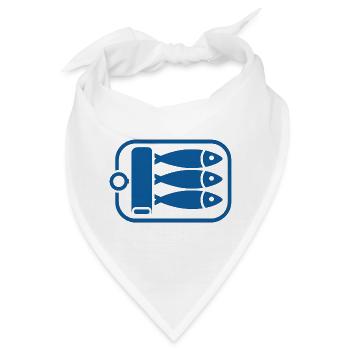 Sardinen - Bandana - Weiß - Vorne