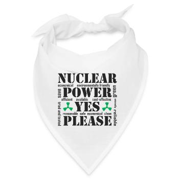 Atomkraft, Ja bitte, Kernenergie - Bandana - Weiß - Vorne