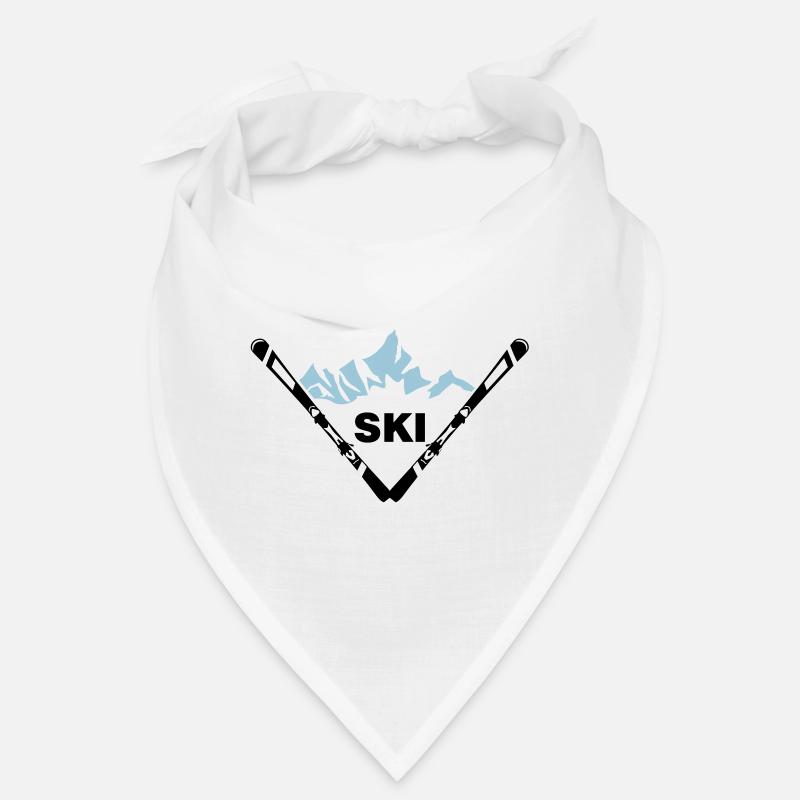 Ski und Berg - Bandana - Weiß