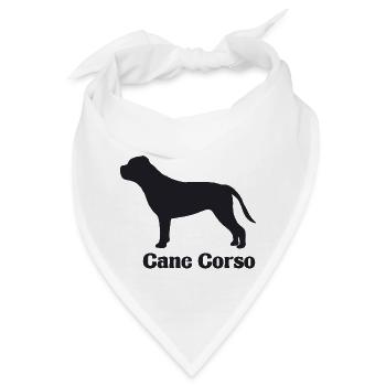 Cane Corso Silhouette - Bandana - Weiß - Vorne