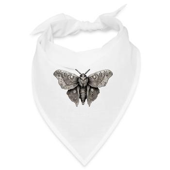 Motte / Tier / Insekt / Larve / Schädling - Bandana - Weiß - Vorne