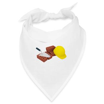 Ziegel Kellenhelm - Bandana - Weiß - Vorne