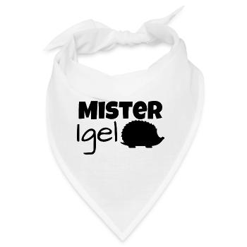 Mister Igel , Frühlingsdesign, Frühlingsmotiv - Bandana - Weiß - Vorne