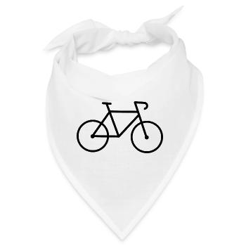 Fahrrad Drahtesel Rennrad Zweirrad - Bandana - Weiß - Vorne