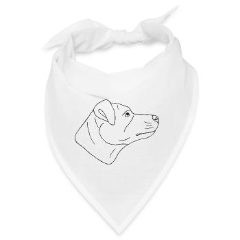 Jack Russell Terrier - Bandana - Weiß - Vorne