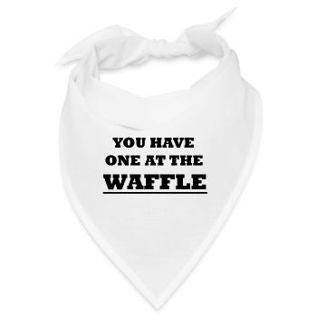 Denglisch Einen an der Waffel haben - Bandana - Weiß - Vorne