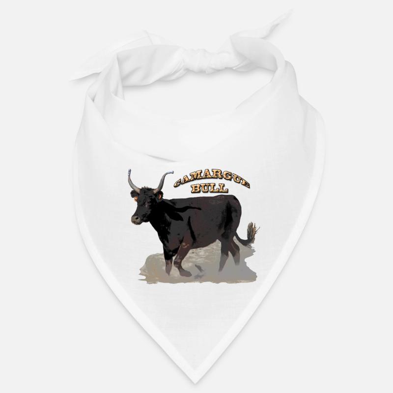 Taureau de Camargue - Bandana - blanc