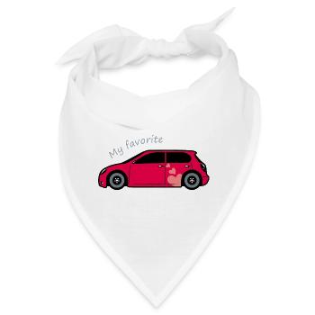 Lieblingsauto - Bandana - Weiß - Vorne