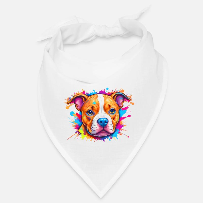 Chiens chiot Logo Coloré Splash De Couleur Bandana