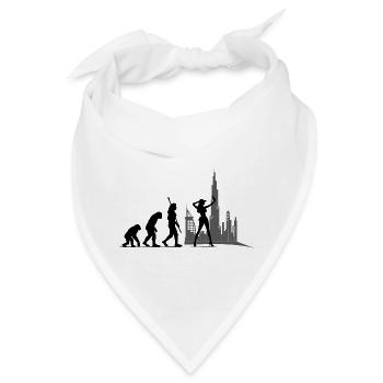 Evolution Damen Woman Influencer SozialMedia Model - Bandana - Weiß - Vorne