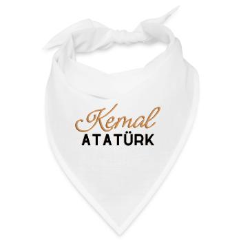 Ataturk Design  - Bandana - Weiß - Vorne