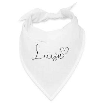 Luisa Name Vorname Mädchen - Bandana - Weiß - Vorne