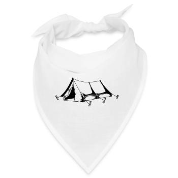 zelt camping symbol zelten natur - Bandana - Weiß - Vorne