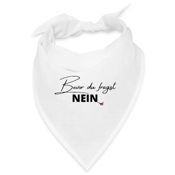Sprüche - bevor du fragst - Bandana - Weiß - Vorne