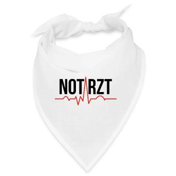 Notarzt puls Geschenk Krankenwagen Medizin - Bandana - Weiß - Vorne