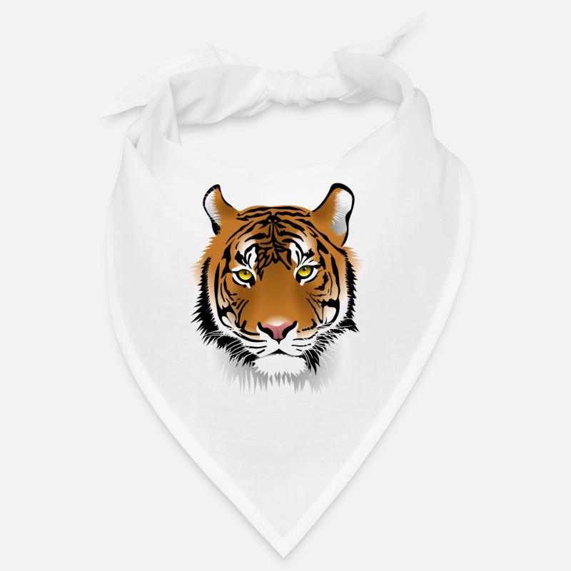 Tigergesicht - Bandana - Weiß