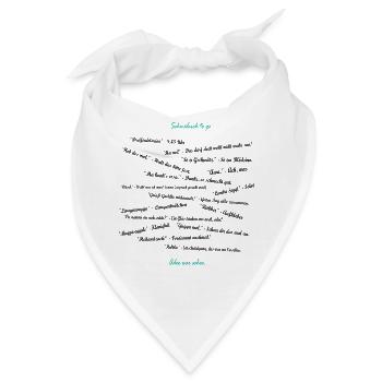 Schwäbische Sprüche - Schwäbisch Hochdeutsch To Go - Bandana - Weiß - Vorne