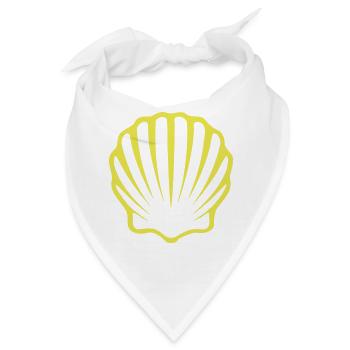 Jakobsmuschel VIIb Gelb - Bandana - Weiß - Vorne