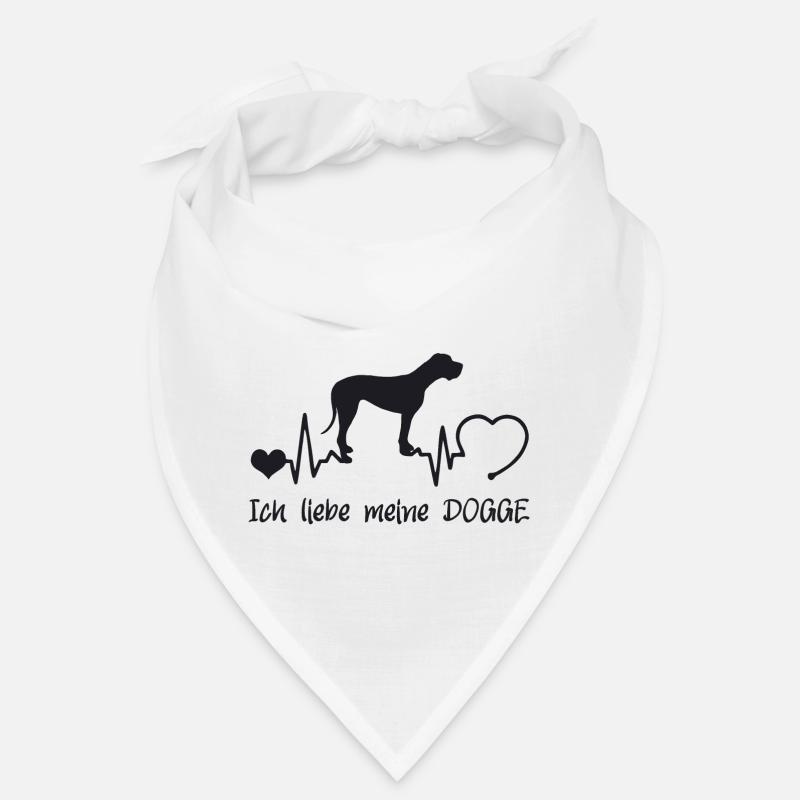 Deutsche Dogge mit Herzschlag Bandana