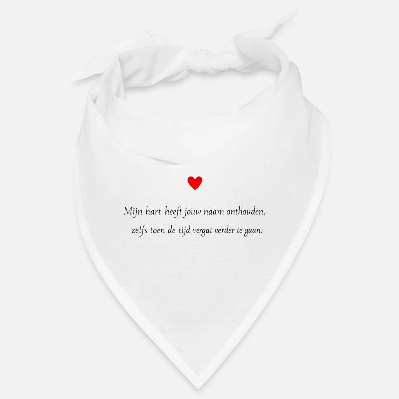 Heart in Golden Script Bandana