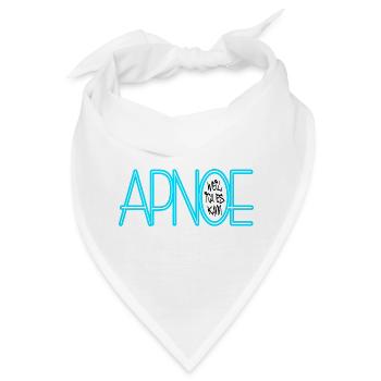 apnoe weil ich es kann schwarz - Bandana - Weiß - Vorne