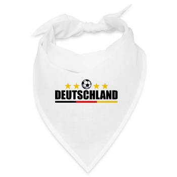 Fußball Deutschland Deutsche Flagge - Bandana - Weiß - Vorne