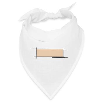 Dekorativer Rahmen. Banner / Namensschild Vorlage. - Bandana - Weiß - Vorne