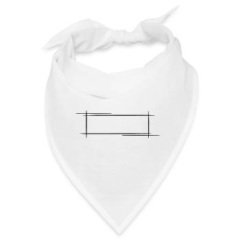 Dekorativer Rahmen. Banner / Namensschild Vorlage. - Bandana - Weiß - Vorne