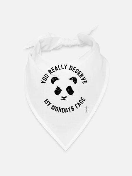 Mondays Face - Bandana - white - Front