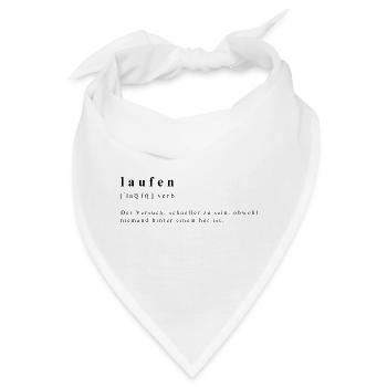 Laufen - Lustige Definition des Verbs Lautschrift - Bandana - Weiß - Vorne