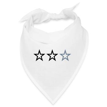 3 STERNE - Bandana - Weiß - Vorne