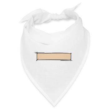 Dekorativer Rahmen. Banner / Namensschild Vorlage. - Bandana - Weiß - Vorne