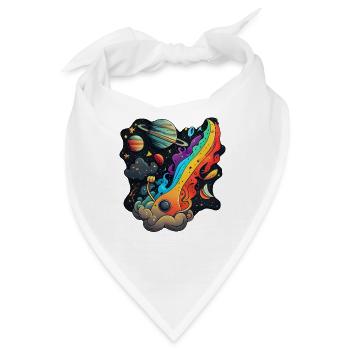 Kosmos und Planeten Cartoon Art #cosmos - Bandana - Weiß - Vorne