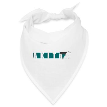 Akita Inu Design - Bandana - Weiß - Vorne