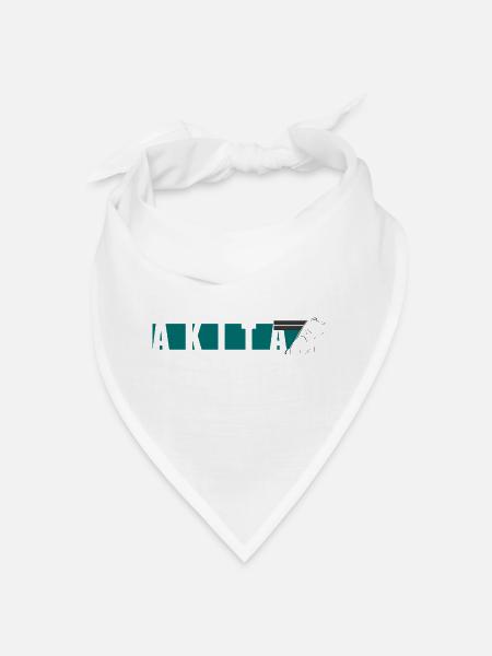 Akita Inu design - Bandana - white - Front