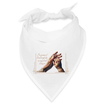 Ein alter Hase führt, ein junger Mann vertraut - Bandana - Weiß - Vorne