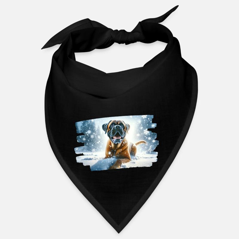 Boxer in wintry snowy landscape Bandana