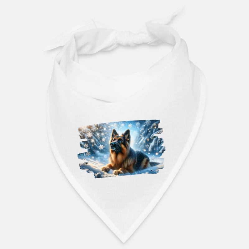 German Shepherd in a magical winter landscape Bandana