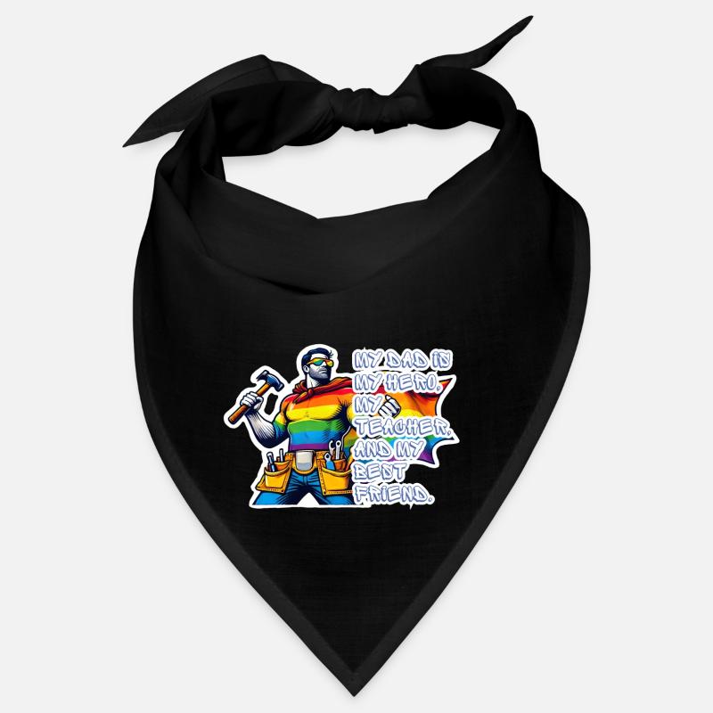 Papa – Superheld in den Farben des Regenbogens Bandana