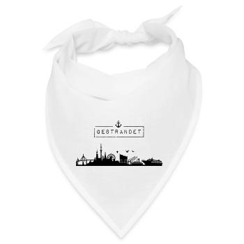 Skyline Hansestadt Hamburg | Gestrandet | HH - Bandana - Weiß - Vorne