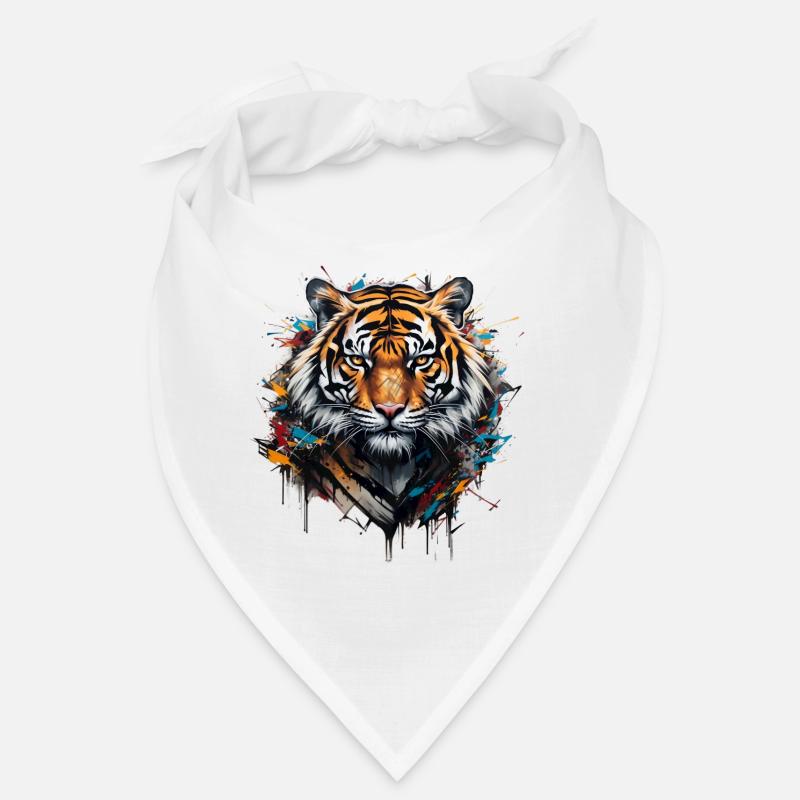 Tigre puissant. La force du style graffiti. Bandana