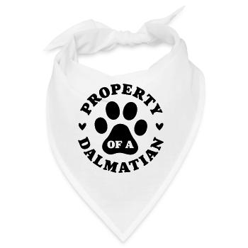 Eigentum eines Dalmatiners - Bandana - Weiß - Vorne