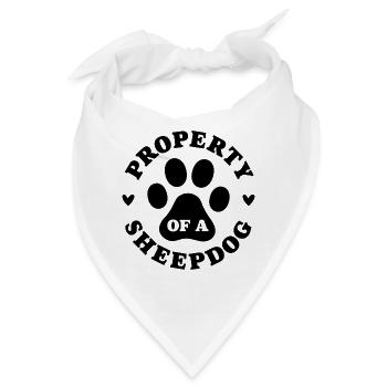 Eigentum eines Schäferhundes - Bandana - Weiß - Vorne