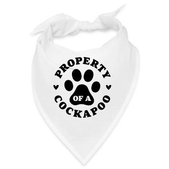 Eigentum eines Cockapoo - Bandana - Weiß - Vorne