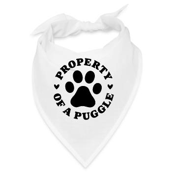 Eigenschaft eines Puggle - Bandana - Weiß - Vorne